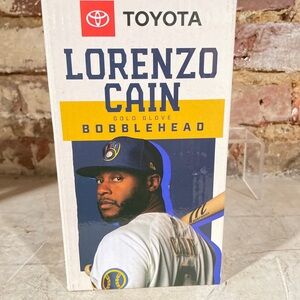 Lorenzo Cain 2019 Gold Glove Bobblehead Milwaukee Brewers SGA 7/25/21 Baseball